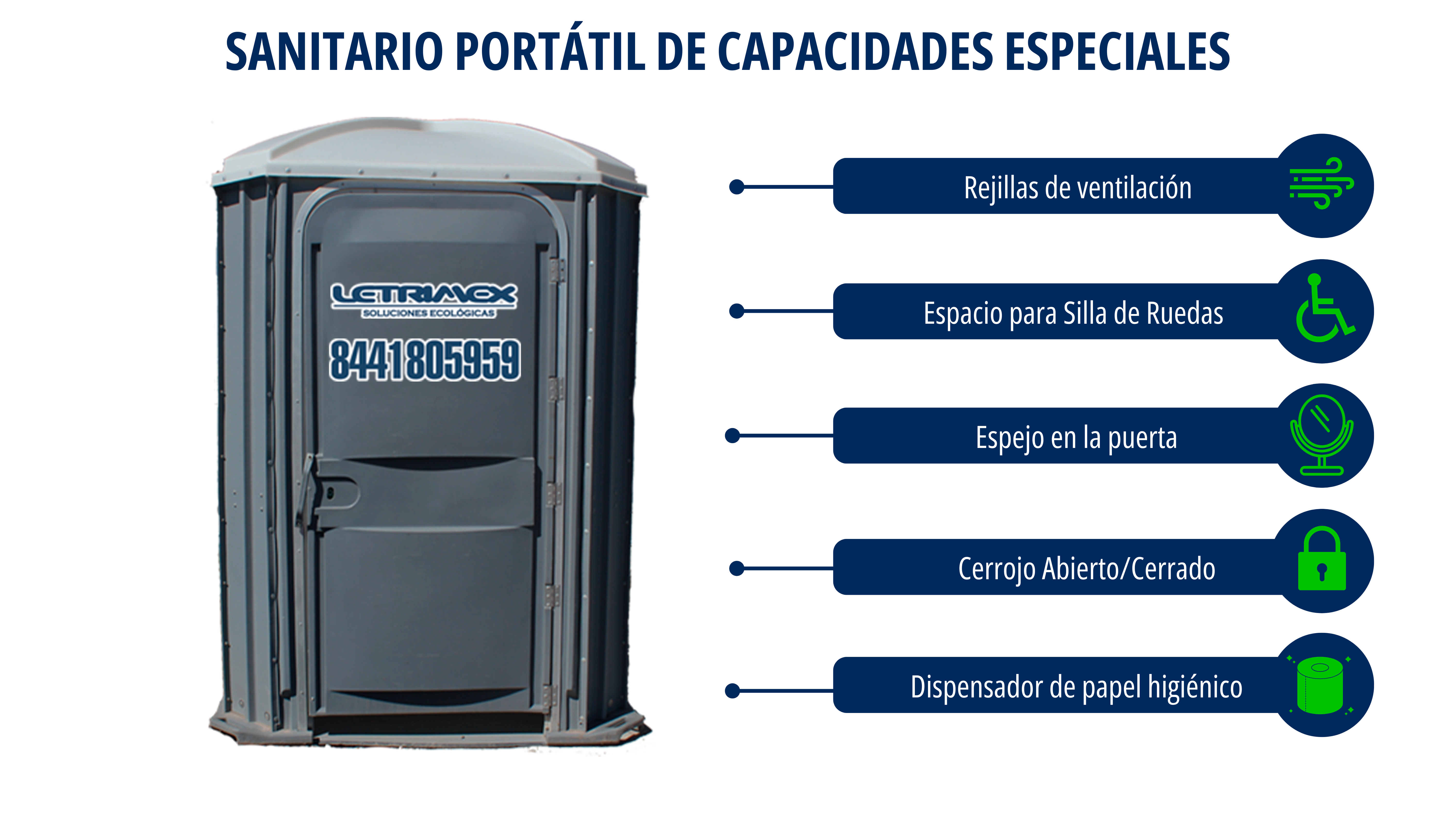 Sanitario Portátil de Capacidades Especiales